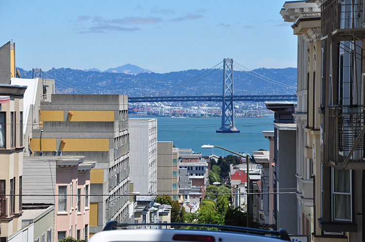 Bay Bridge from downtown SF
