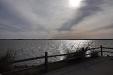 Sun on the big lake at Quivira