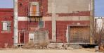 Boarded up brick
