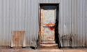 Splattered door