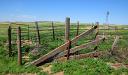 Old corral and windmill at Pratt Sand Hills Wildlife Area today