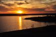 Sunset at Kanopolis Lake today